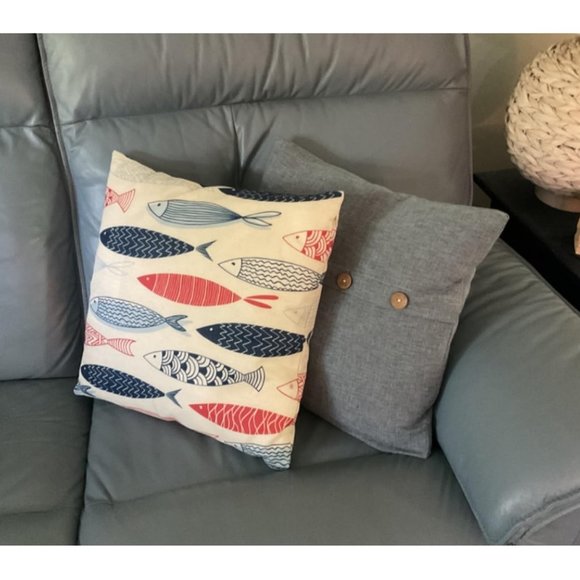 Decorative Throw Pillow Covers Cases Accent Cottage Farmhouse Decor Grey Gray - Picture 8 of 9